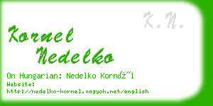 kornel nedelko business card